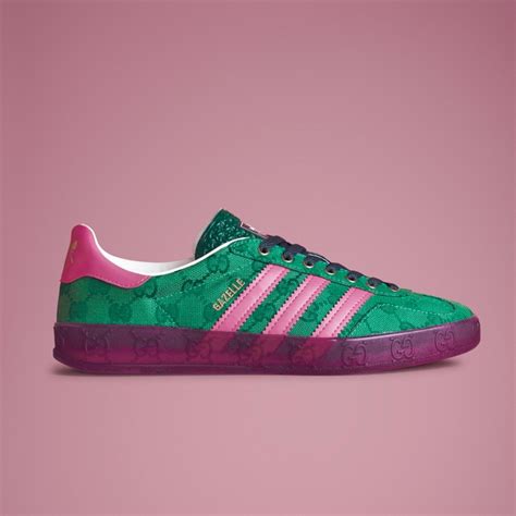 pink and green gucci adidas sneakers|gucci adidas sneaker heels.